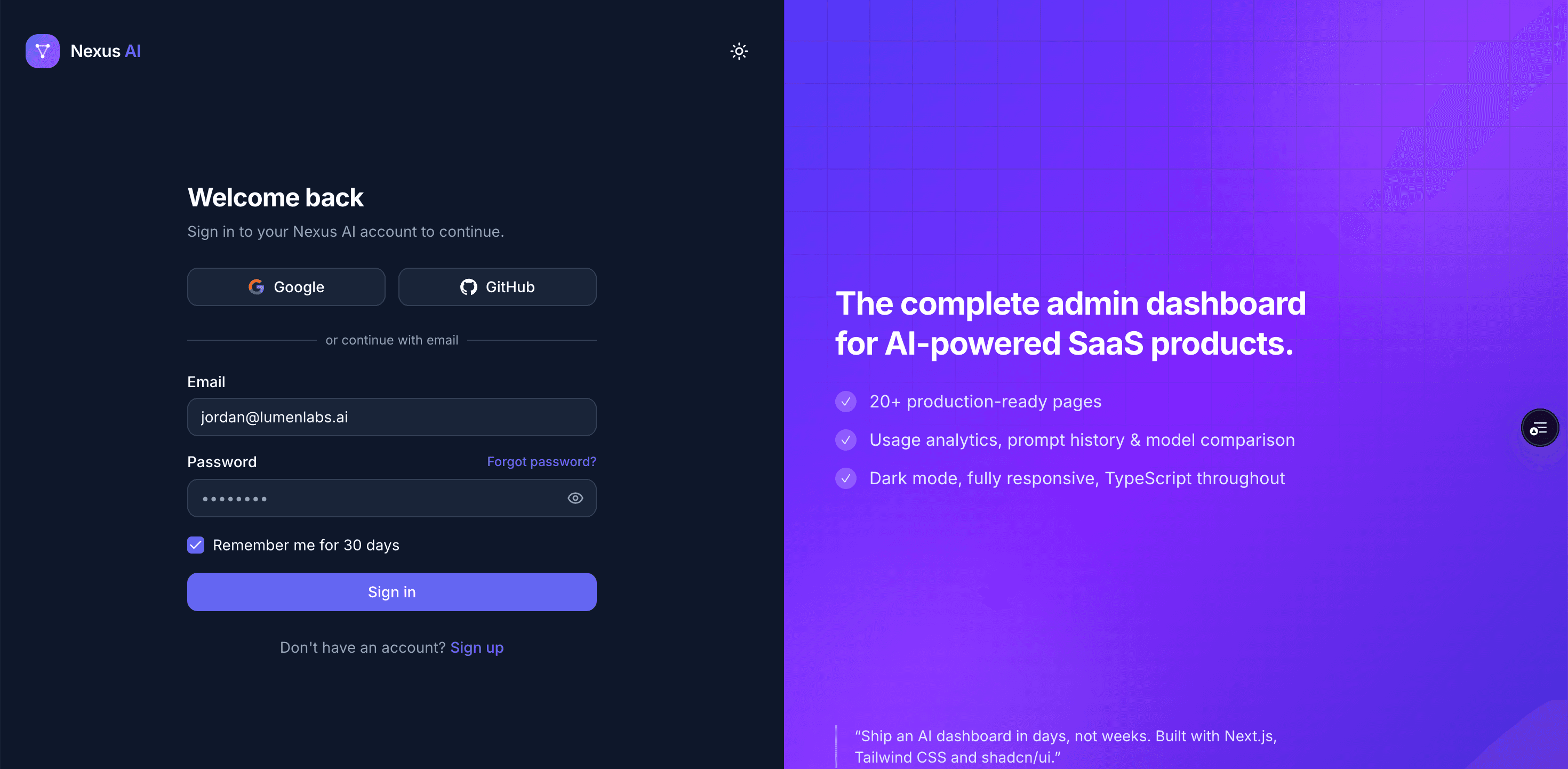 Nexus AI Admin